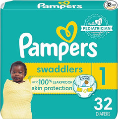 Pampers Swaddlers Diapers Newborn - Size 0, 31 Count, Ultra Soft Disposable Baby Diapers