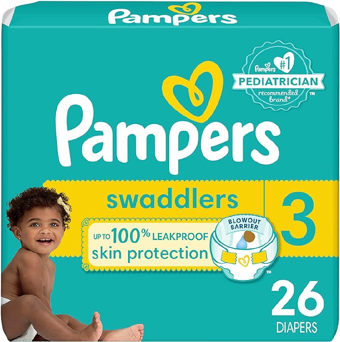 Pampers Swaddlers Diapers Newborn - Size 0, 31 Count, Ultra Soft Disposable Baby Diapers