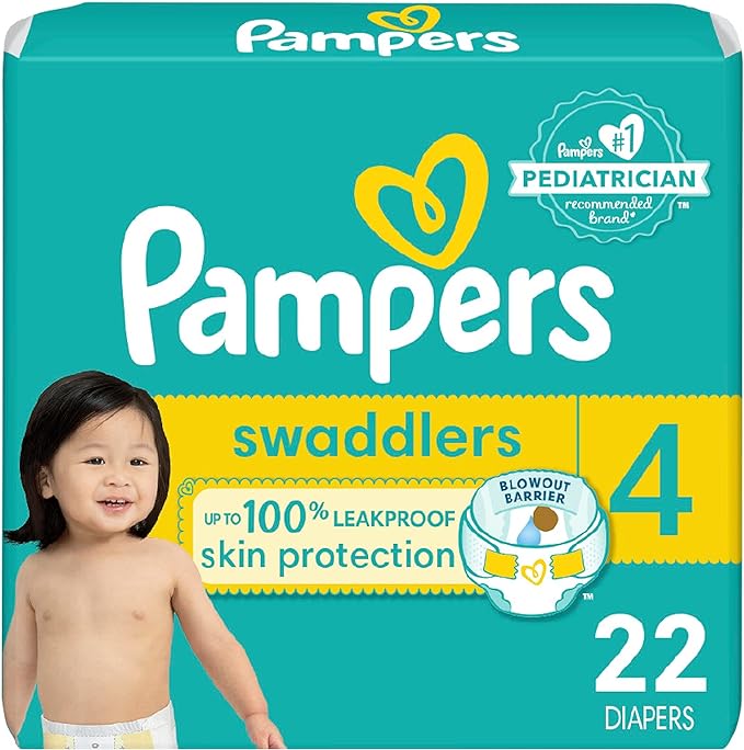 Pampers Swaddlers Diapers Newborn - Size 0, 31 Count, Ultra Soft Disposable Baby Diapers