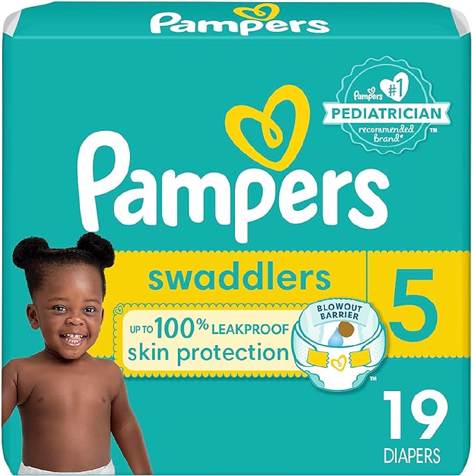 Pampers Swaddlers Diapers Newborn - Size 0, 31 Count, Ultra Soft Disposable Baby Diapers