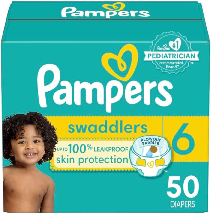 Pampers Swaddlers Diapers Newborn - Size 0, 31 Count, Ultra Soft Disposable Baby Diapers