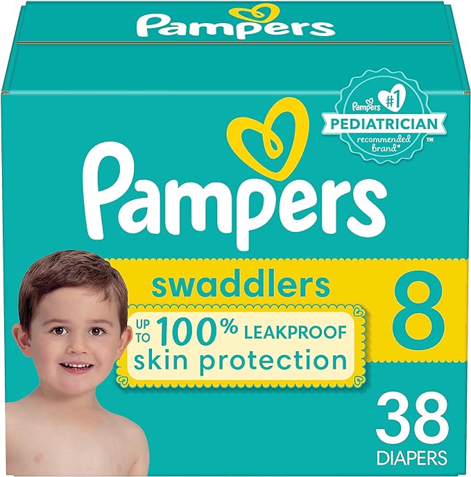 Pampers Swaddlers Diapers Newborn - Size 0, 31 Count, Ultra Soft Disposable Baby Diapers