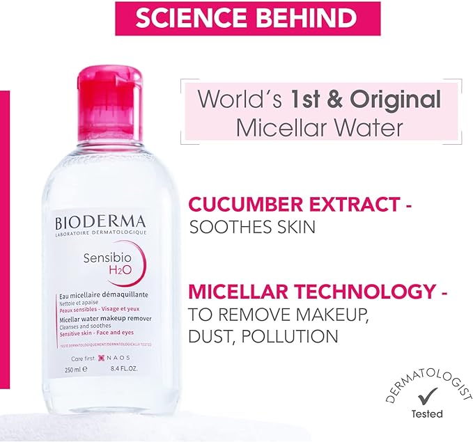 ORIGINAL Bioderma Sensibio H2O Make-Up Removing Micellar Water